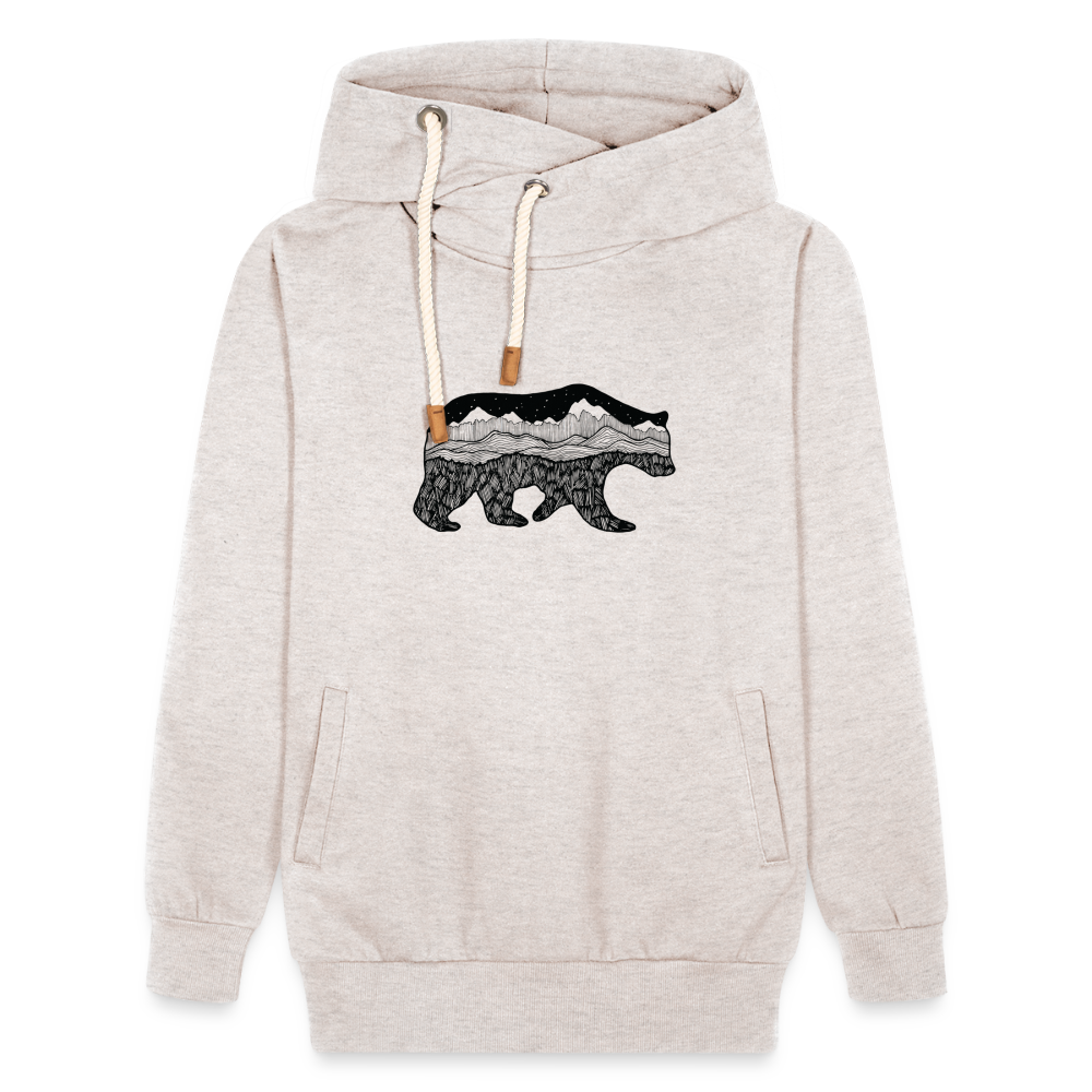 Grizzly Shawl Collar Hoodie - heather oatmeal