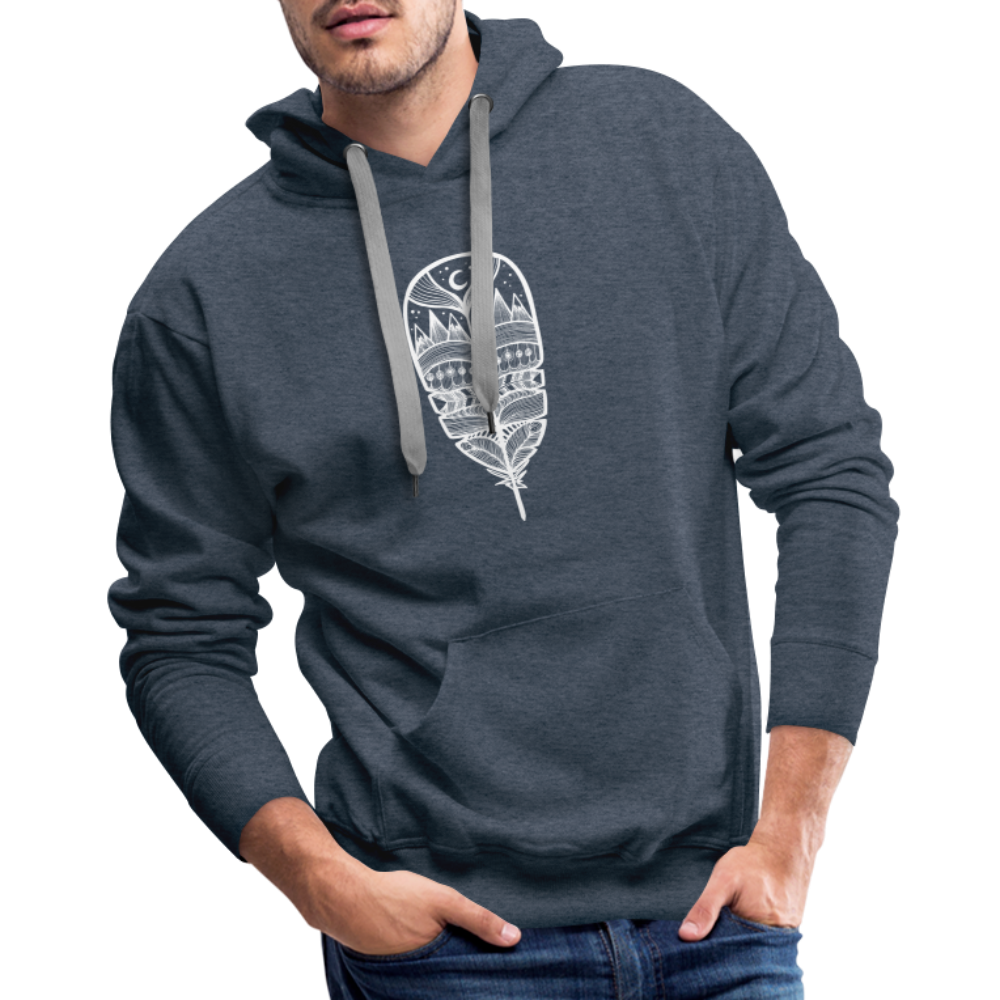 World in a Feather Classic Hoodie - heather denim