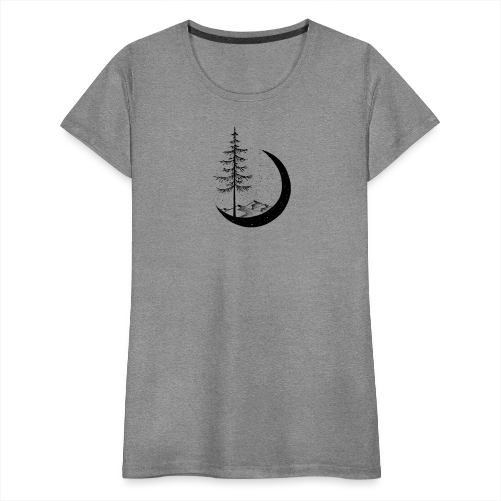 Stand Tall Scoop Neck T-Shirt - Black Ink - heather gray
