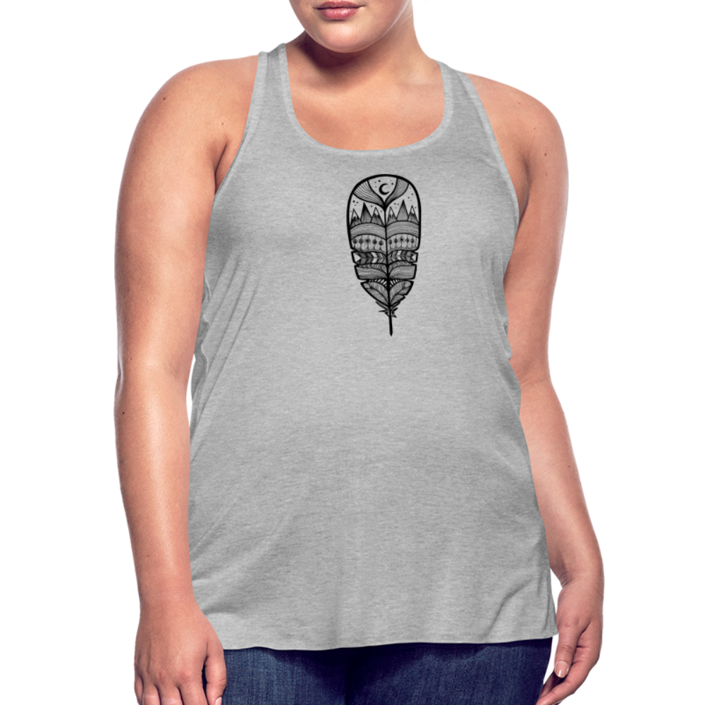 World in a Feather Tank - Black Ink - heather gray