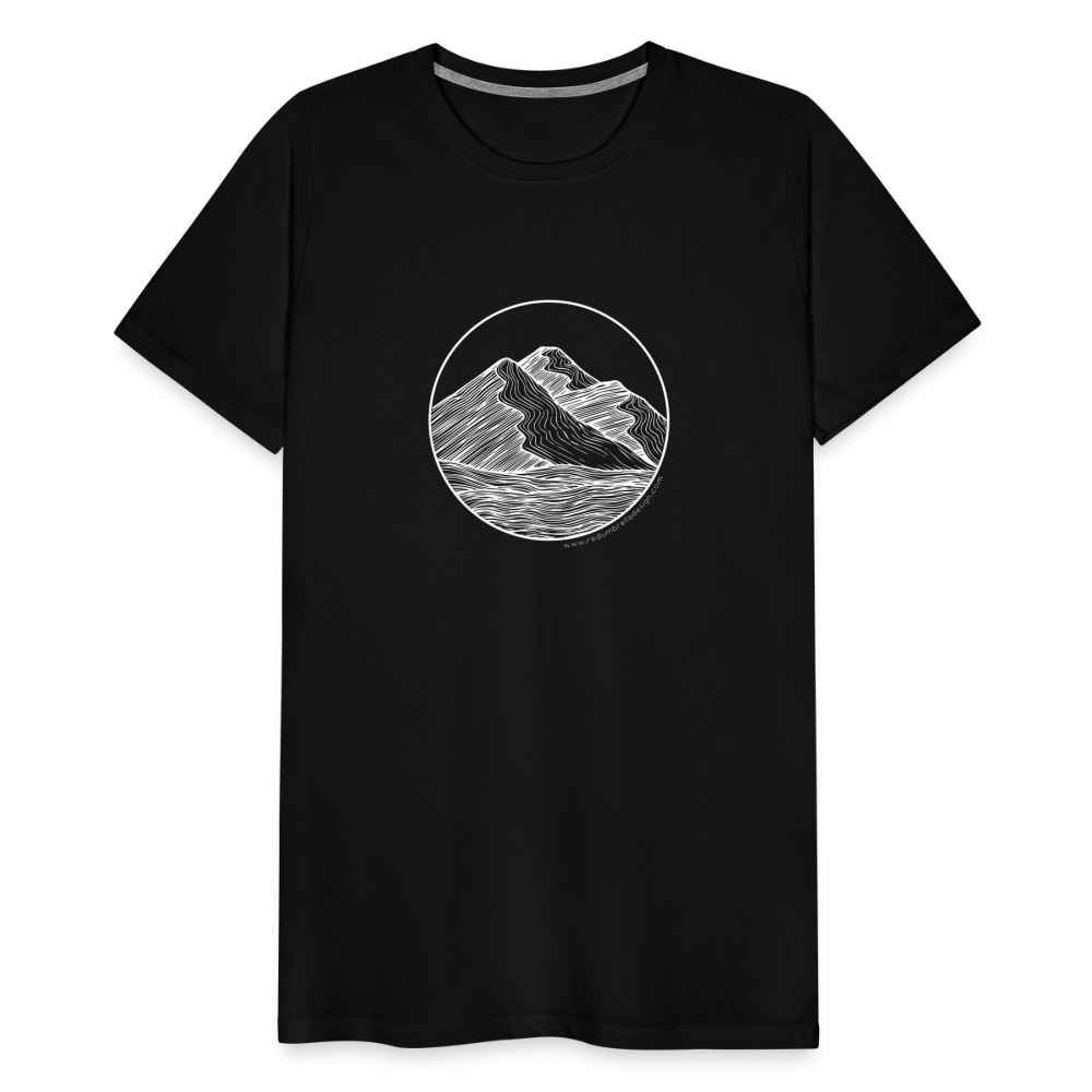 Mountain Crewneck T-Shirt - White Ink - black