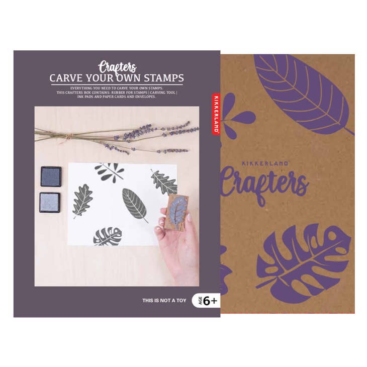 Kikkerland Crafters Block Printing Kit