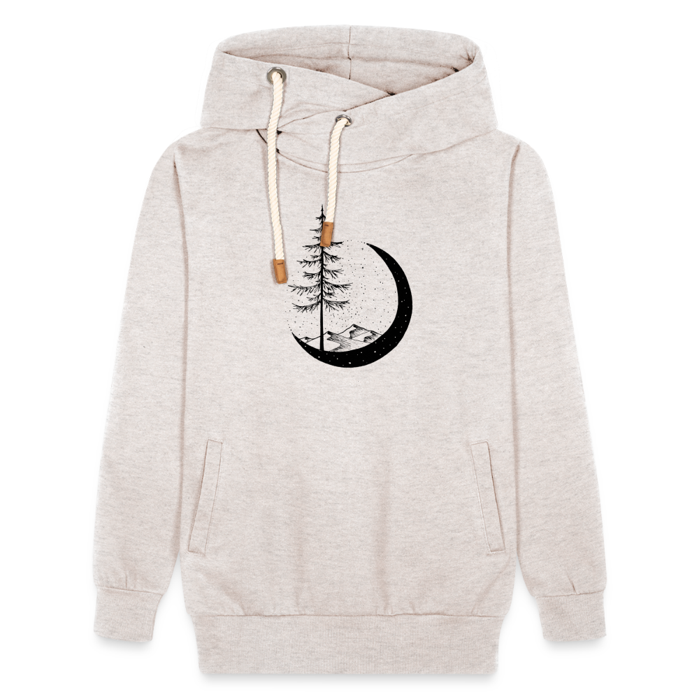 Stand Tall Shawl Collar Hoodie - heather oatmeal