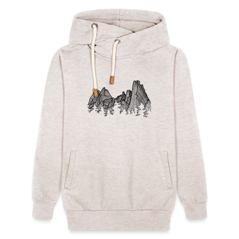 Spires Shawl Neck Hoodie - heather oatmeal