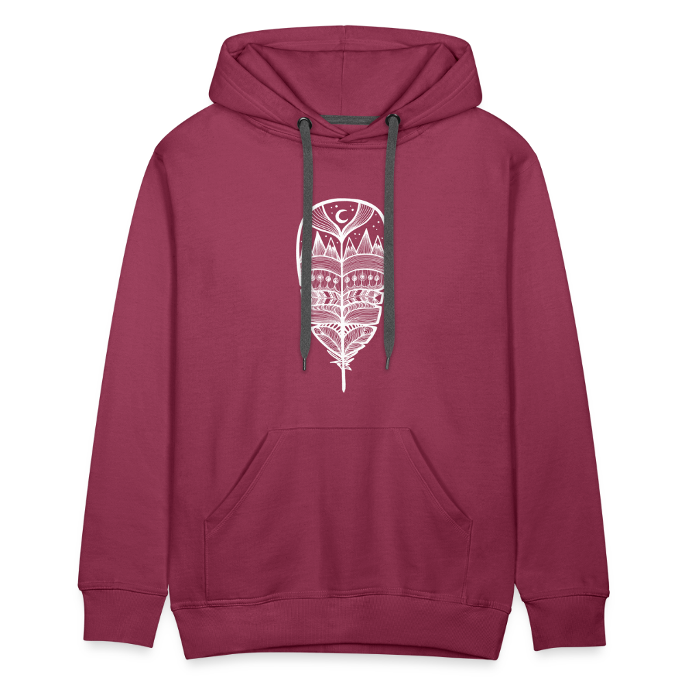World in a Feather Classic Hoodie - burgundy