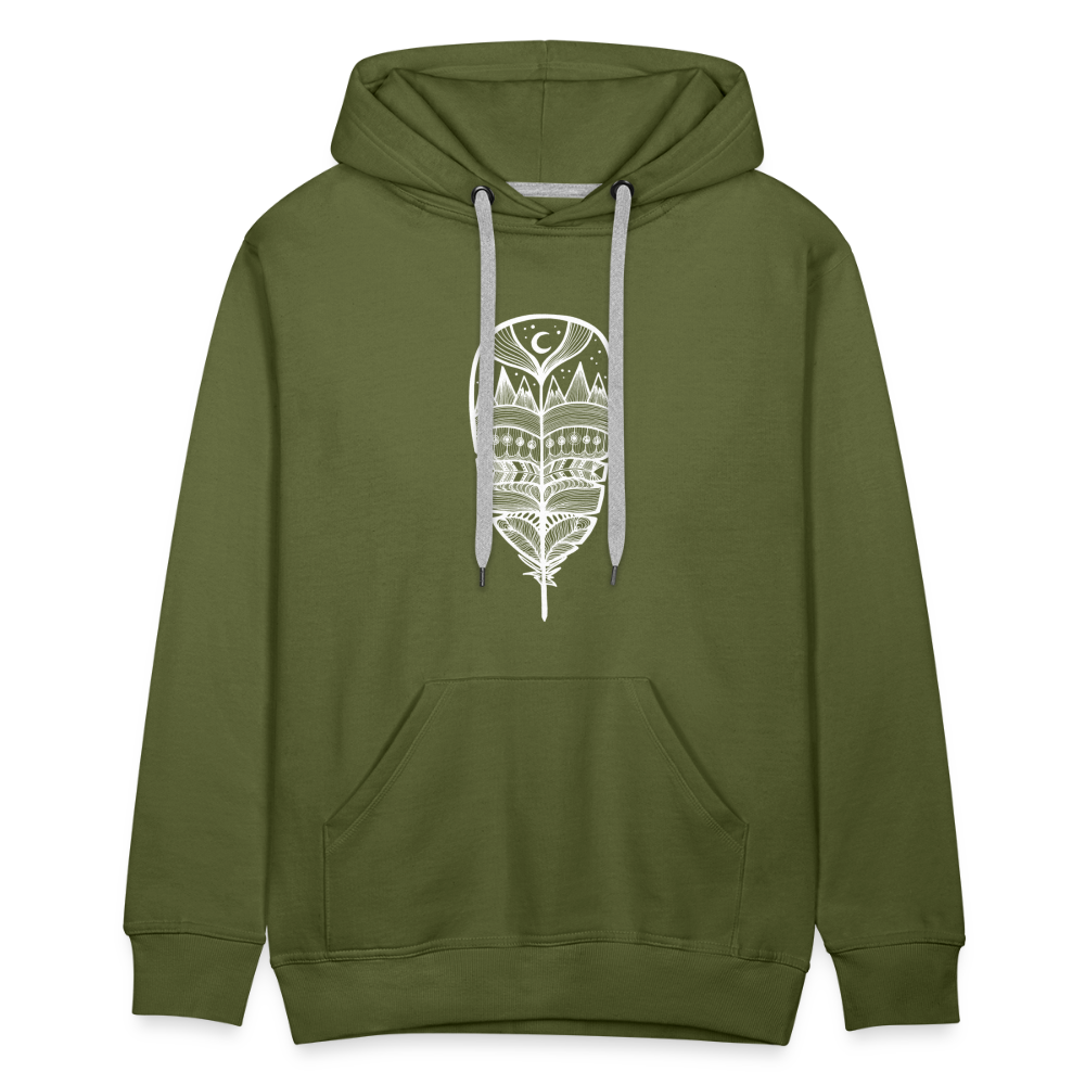 World in a Feather Classic Hoodie - olive green