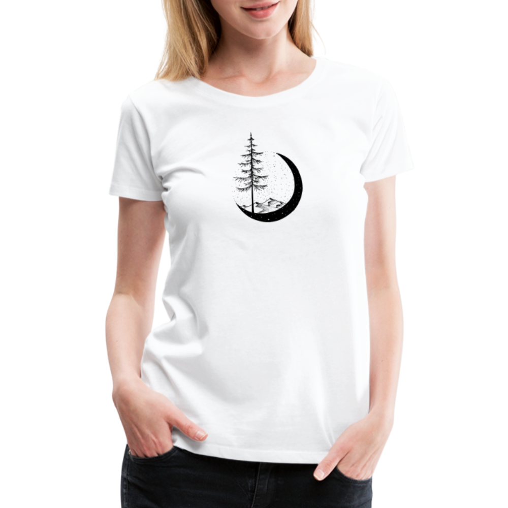 Stand Tall Scoop Neck T-Shirt - Black Ink - white