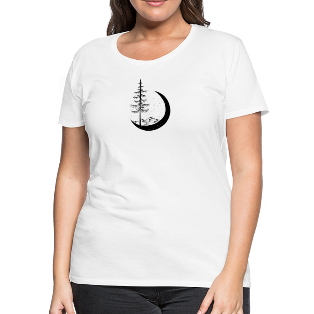 Stand Tall Scoop Neck T-Shirt - Black Ink - white