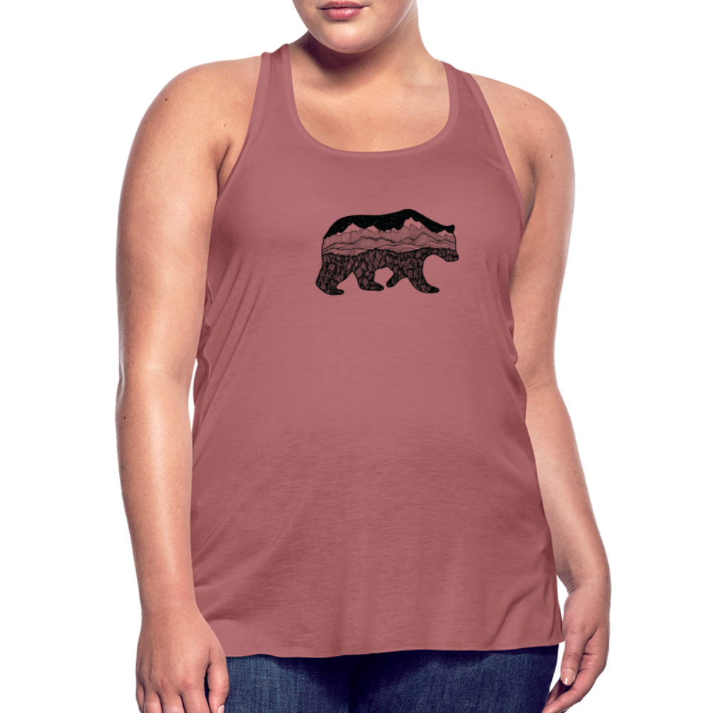 Grizzly Tank - Black Ink - mauve