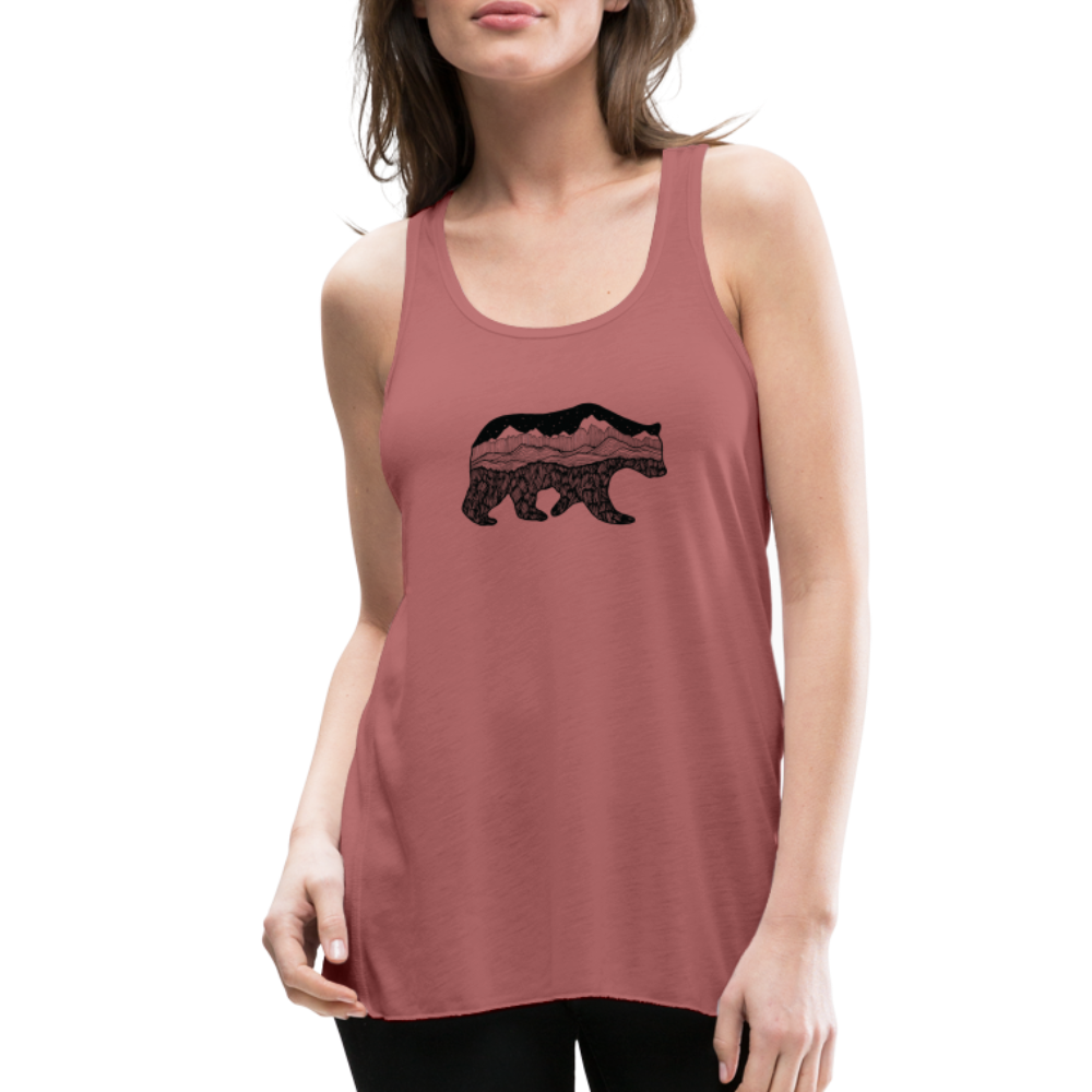 Grizzly Tank - Black Ink - mauve