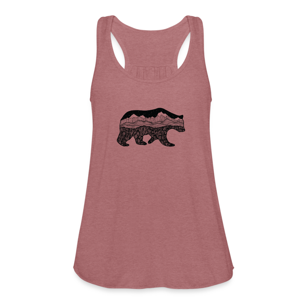 Grizzly Tank - Black Ink - mauve