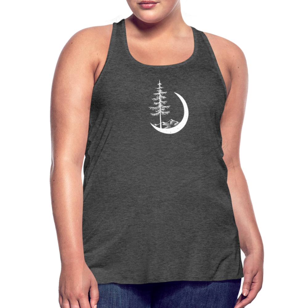 Stand Tall Tank - White Ink - deep heather