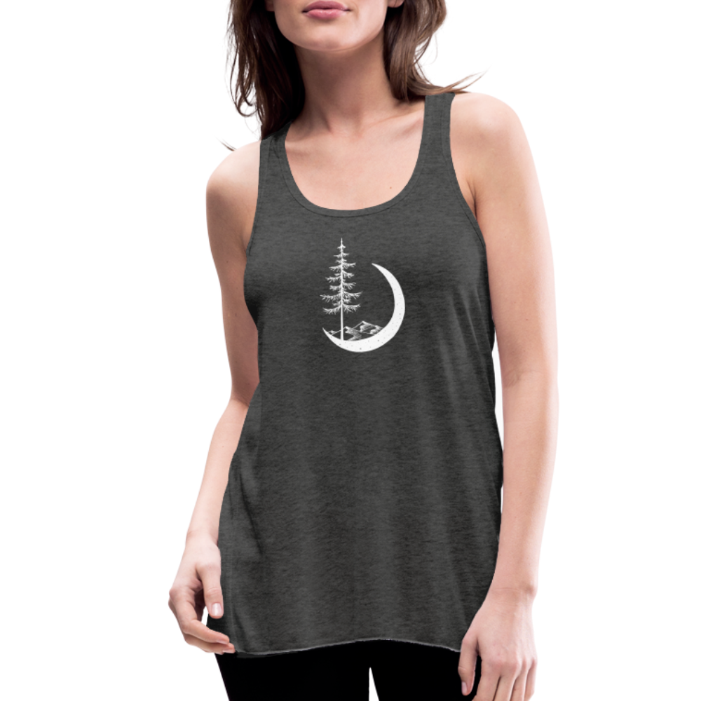 Stand Tall Tank - White Ink - deep heather