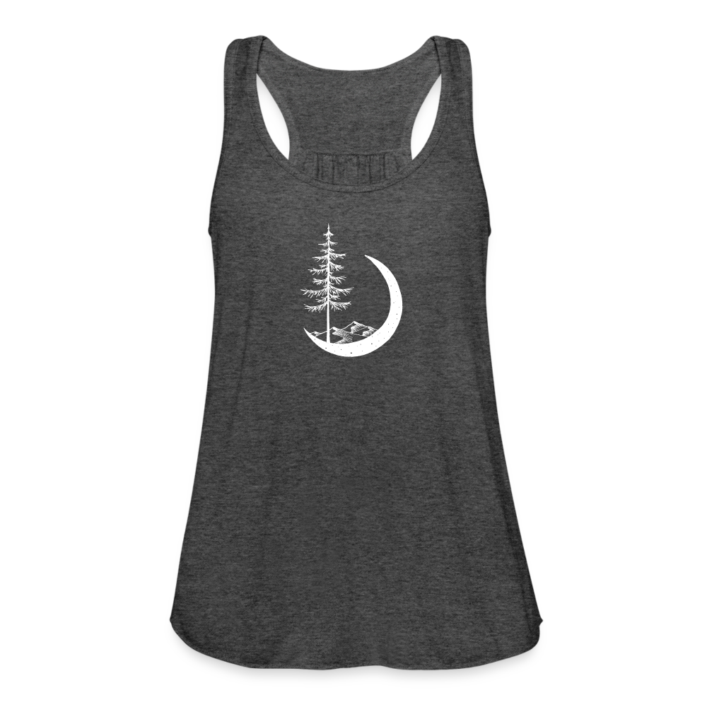 Stand Tall Tank - White Ink - deep heather