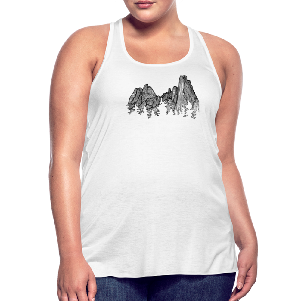 Spires Tank - Black Ink - white