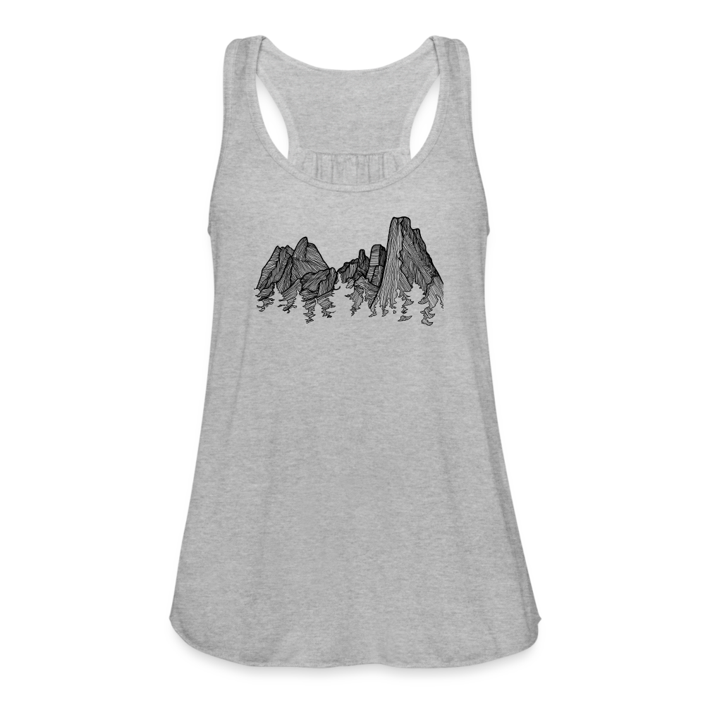 Spires Tank - Black Ink - heather gray