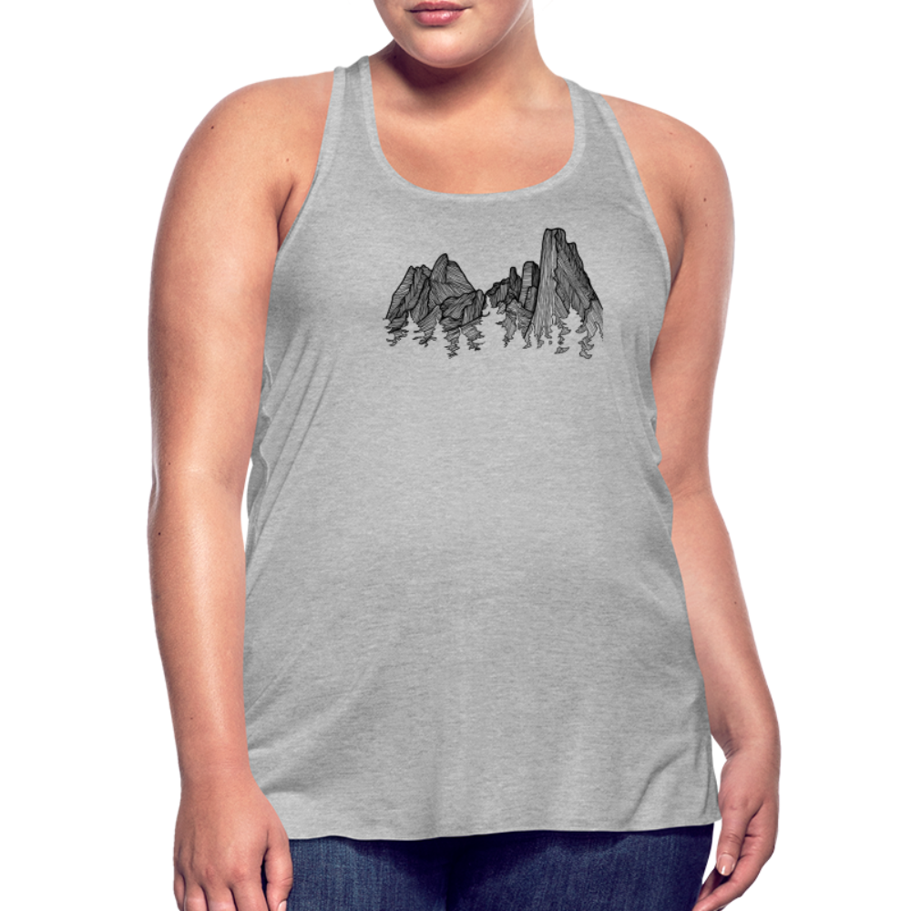 Spires Tank - Black Ink - heather gray