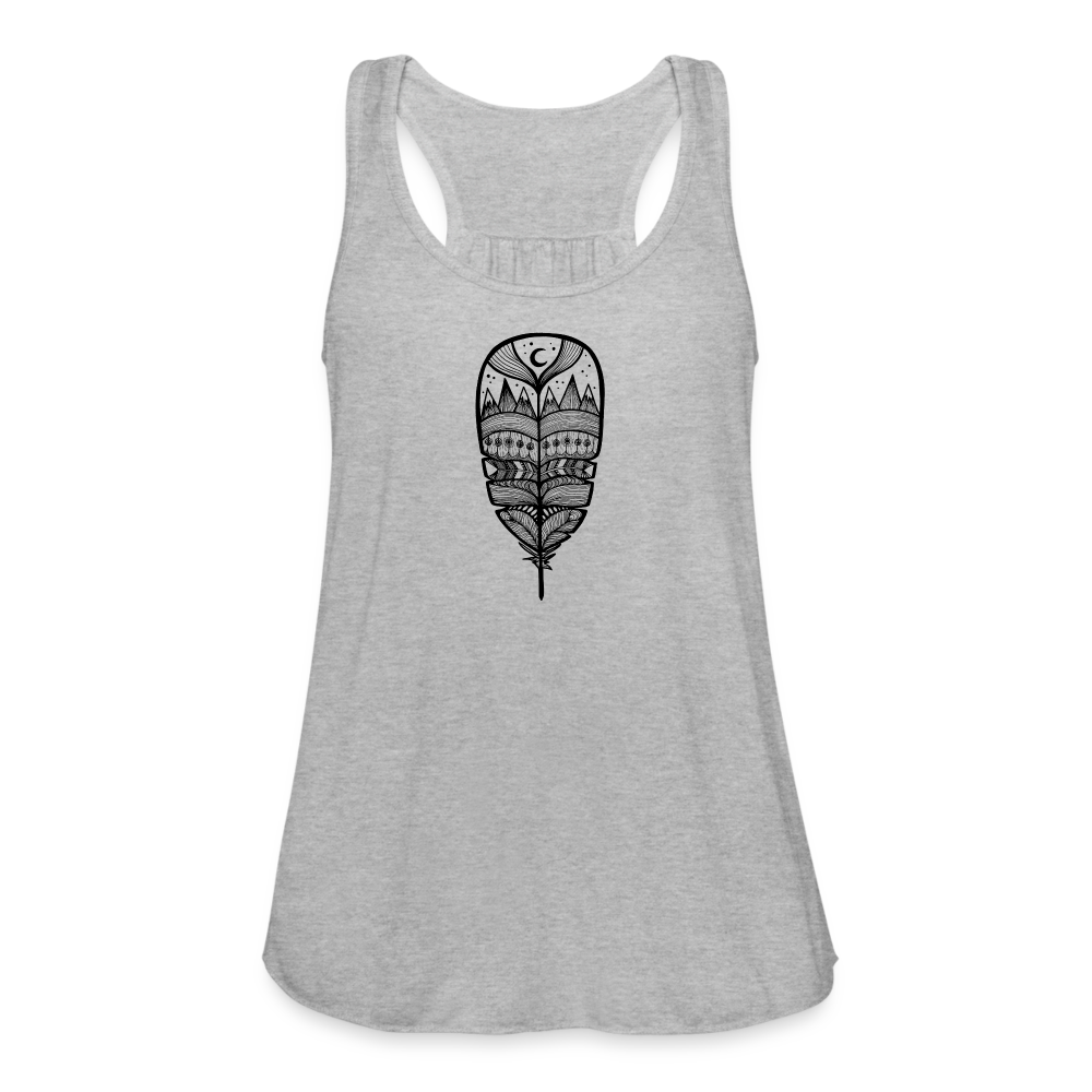 World in a Feather Tank - Black Ink - heather gray