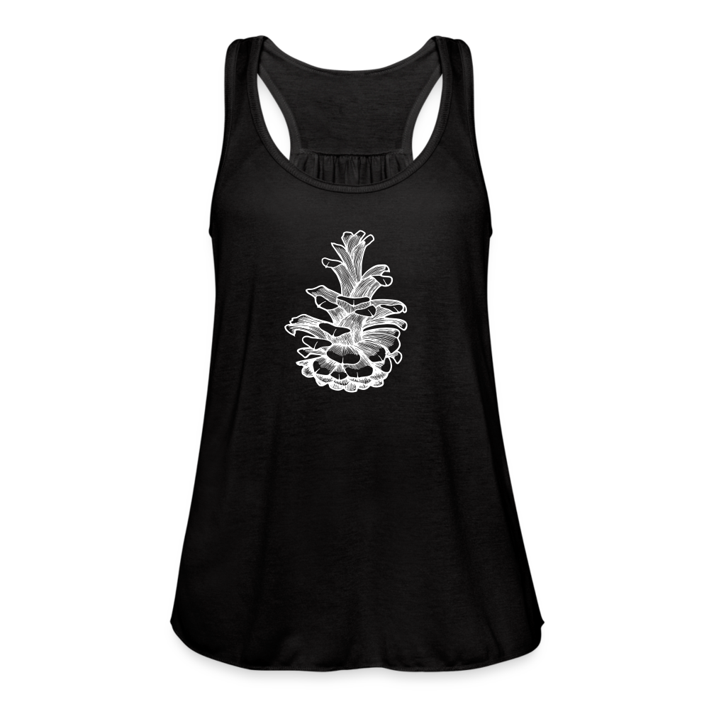 Pinecone Tank - White Ink - black