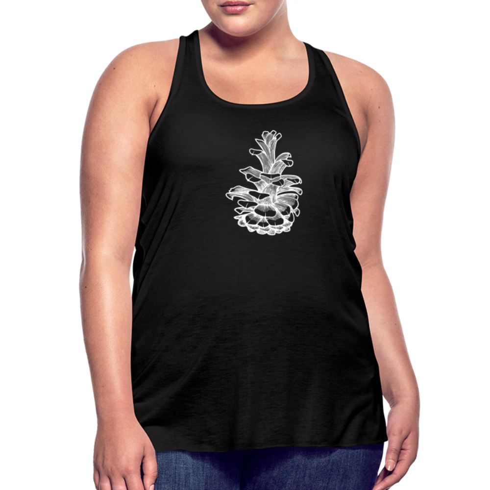 Pinecone Tank - White Ink - black