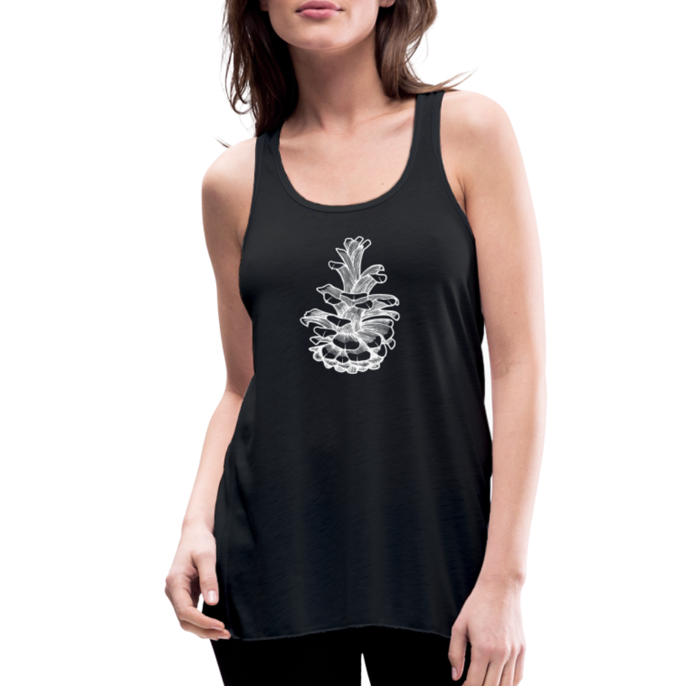 Pinecone Tank - White Ink - black
