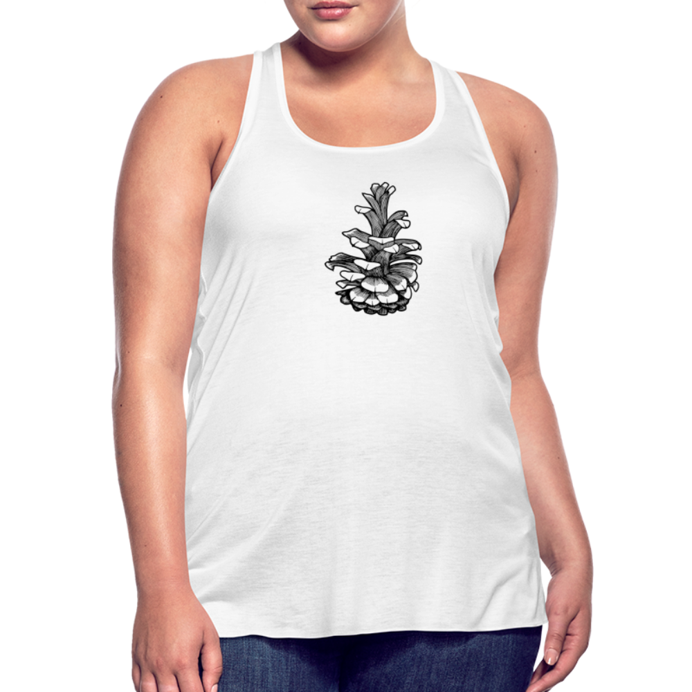 Pinecone Tank - Black Ink - white