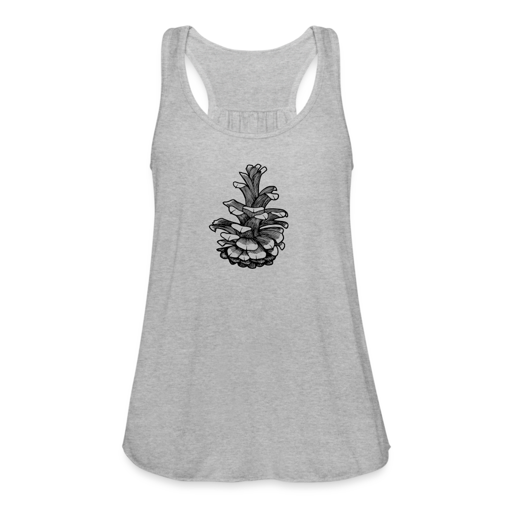 Pinecone Tank - Black Ink - heather gray