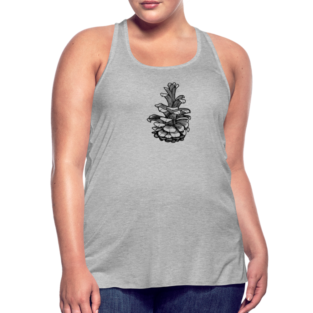 Pinecone Tank - Black Ink - heather gray