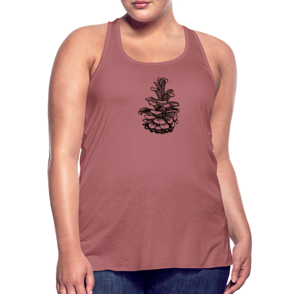 Pinecone Tank - Black Ink - mauve
