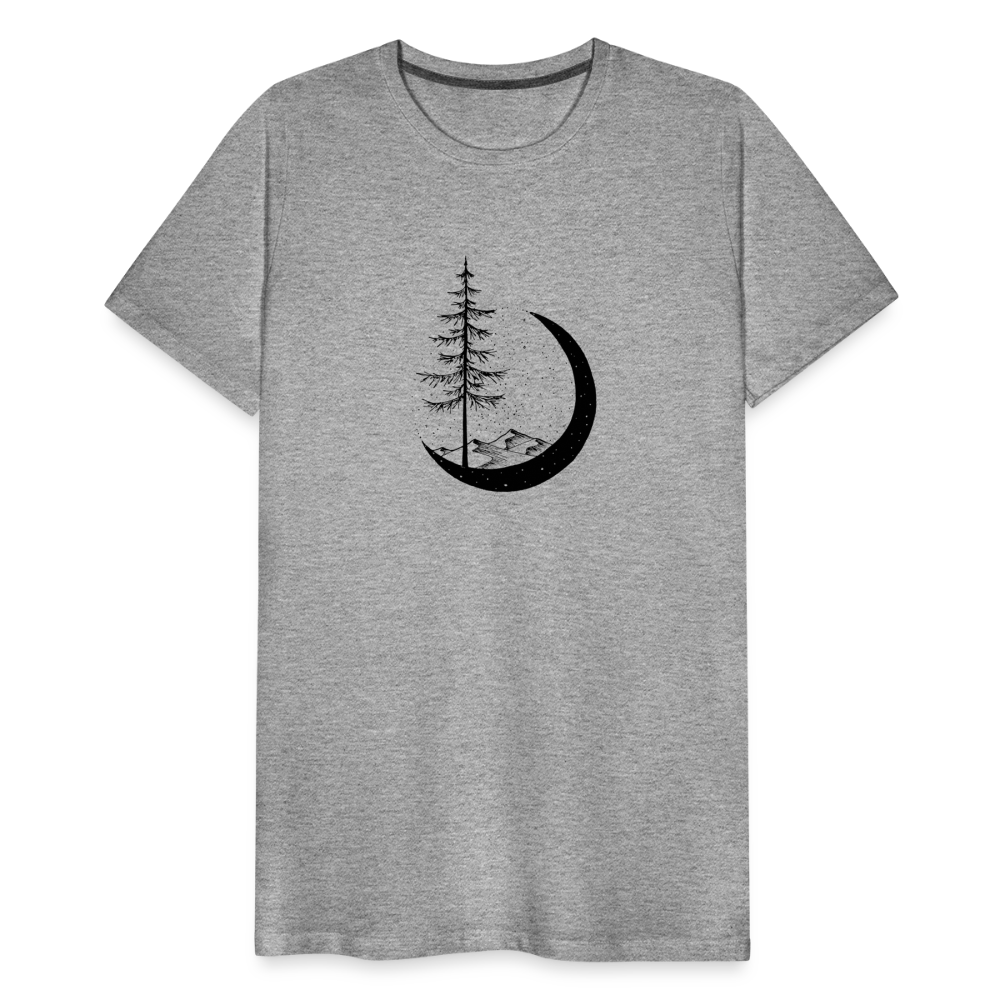 Stand Tall Crewneck T-Shirt - Black Ink - heather gray