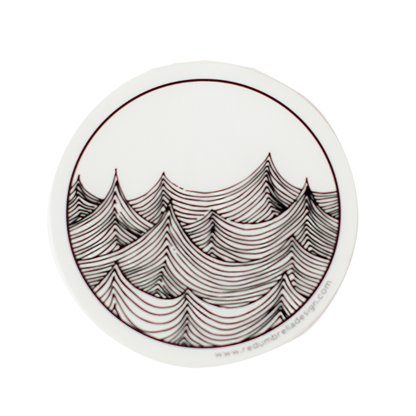 Waves Sticker – Red Umbrella Designs