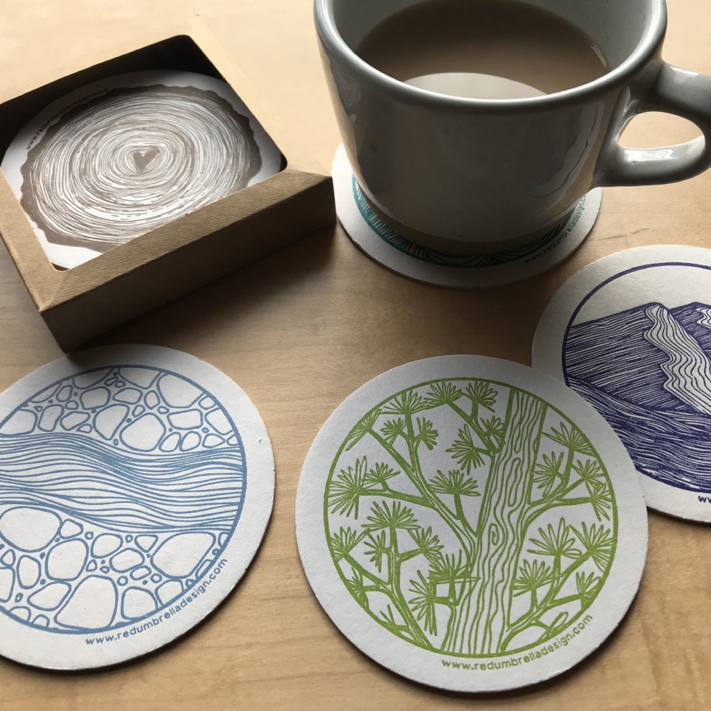 Ceramic Coasters, Pottery Drink Coasters