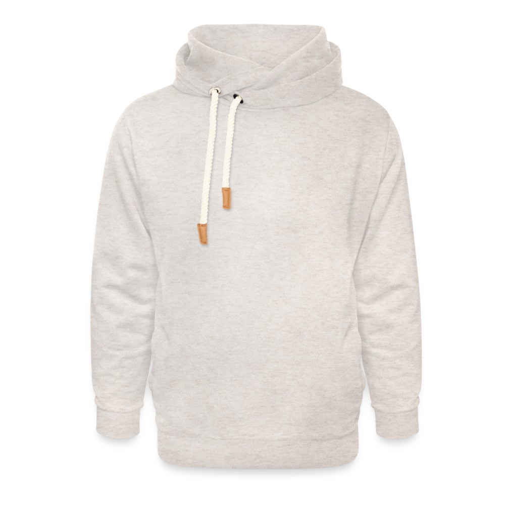 Blank Shawl Collar Hoodie - heather oatmeal